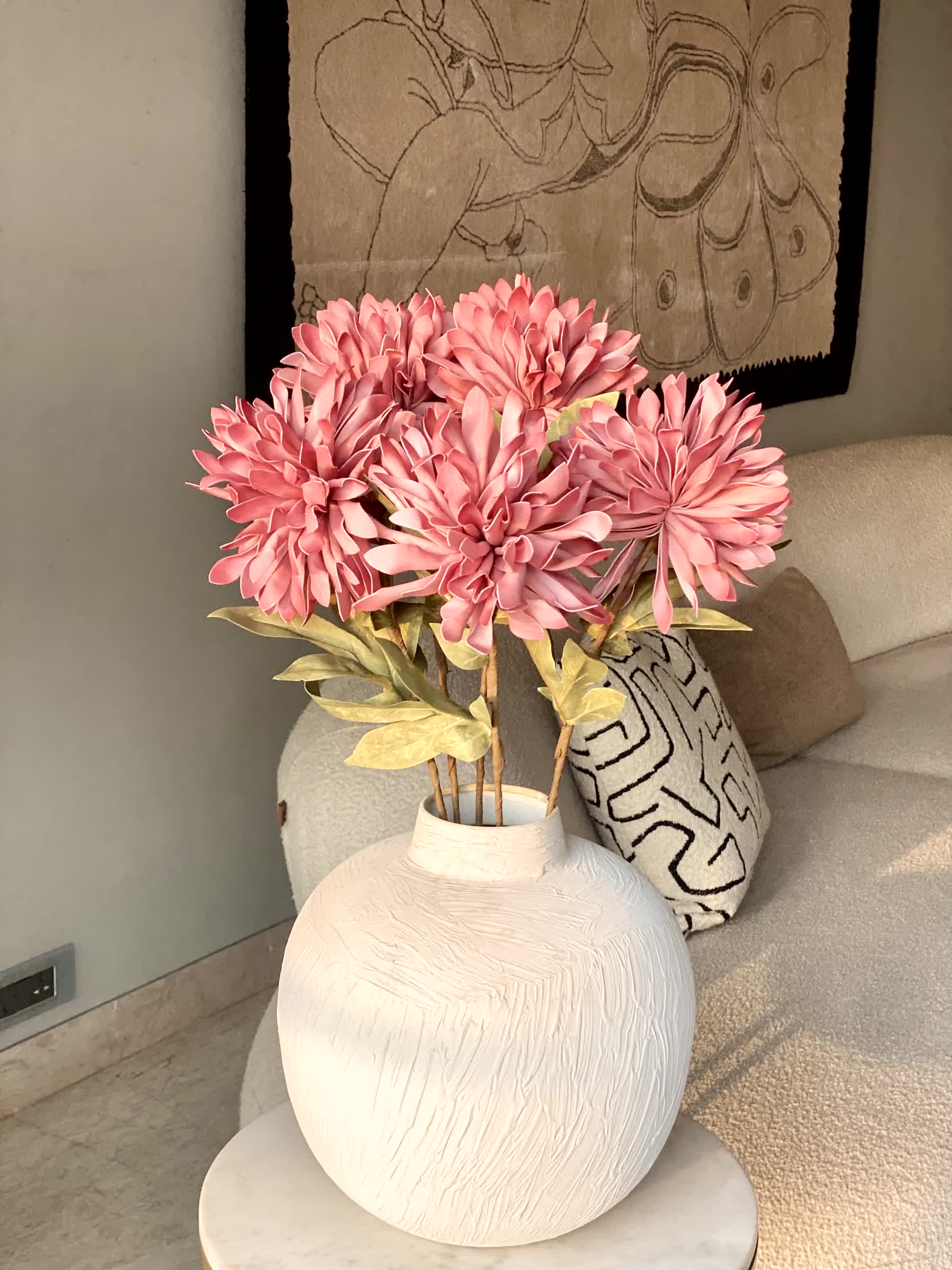 Artificial Dali Dahlia Flower Stem  -  Pink (One Stem) - Image 5