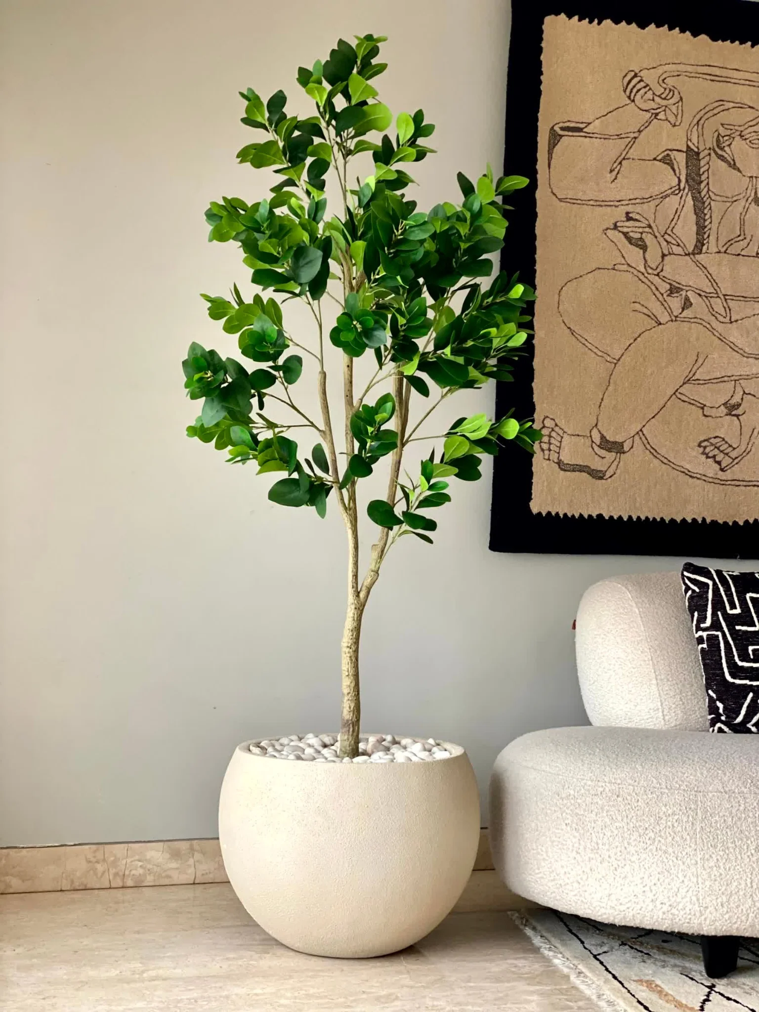 Artificial Lush Peperomia Plant  - 6 Feet - Image 4