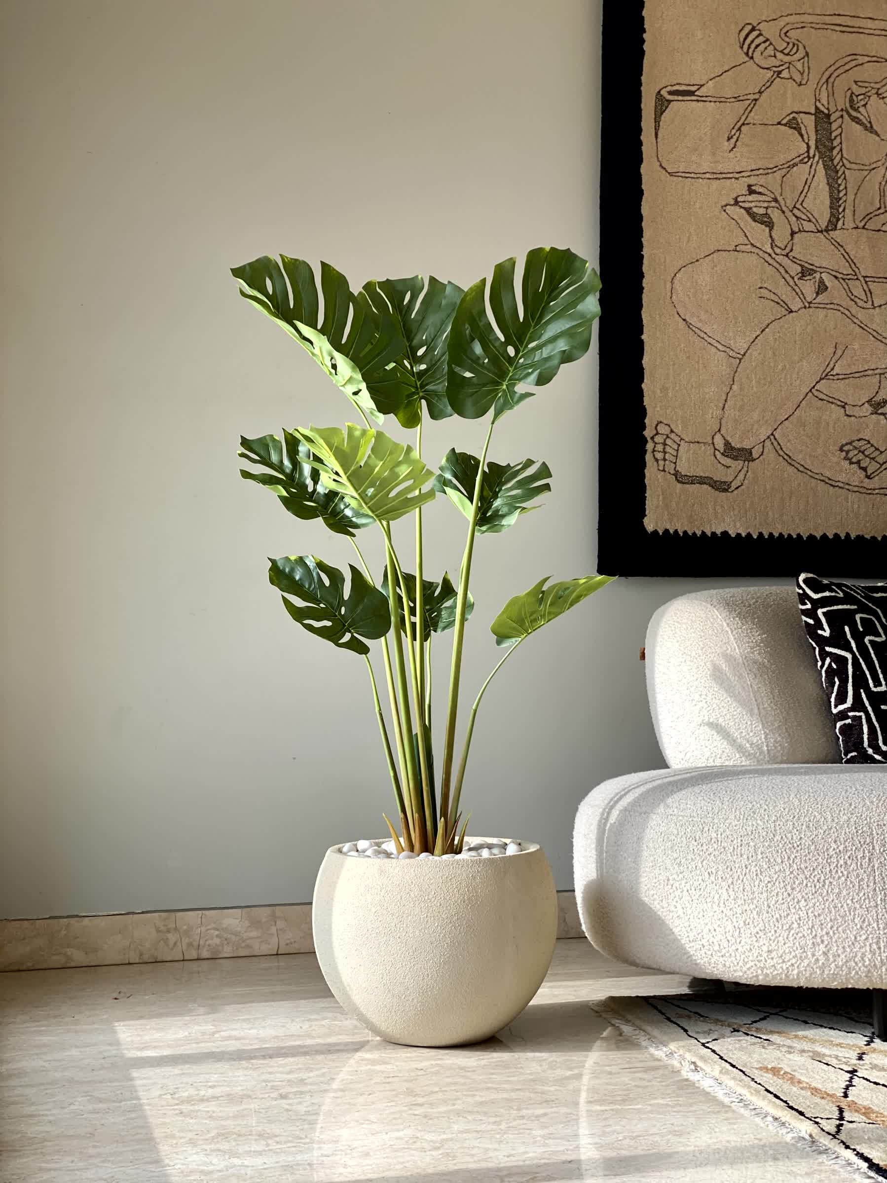 Artificial Evergreen Monstera Plant - 4.5 Feet - Image 4
