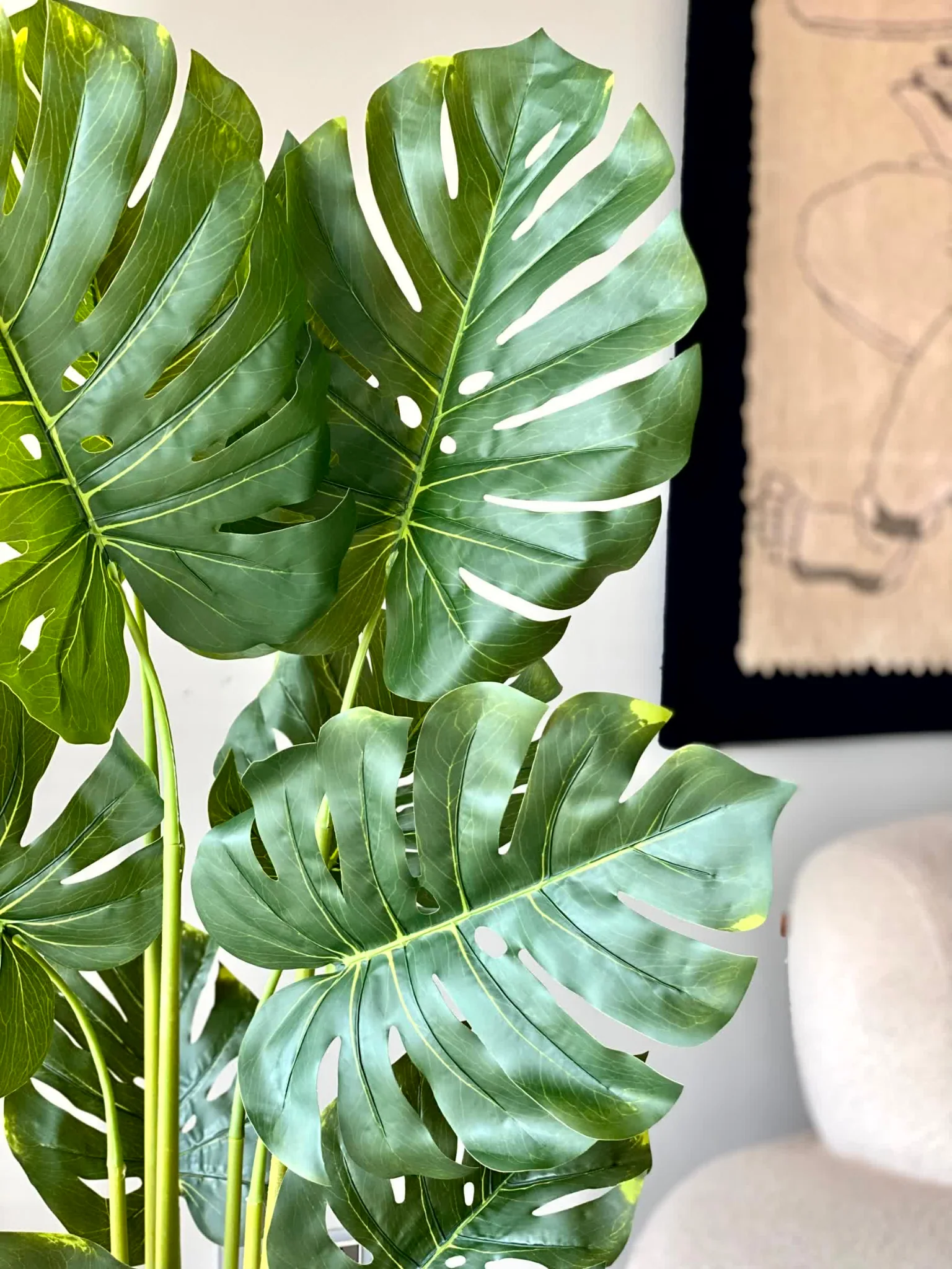 Artificial Evergreen Monstera Plant - 4.5 Feet - Image 7