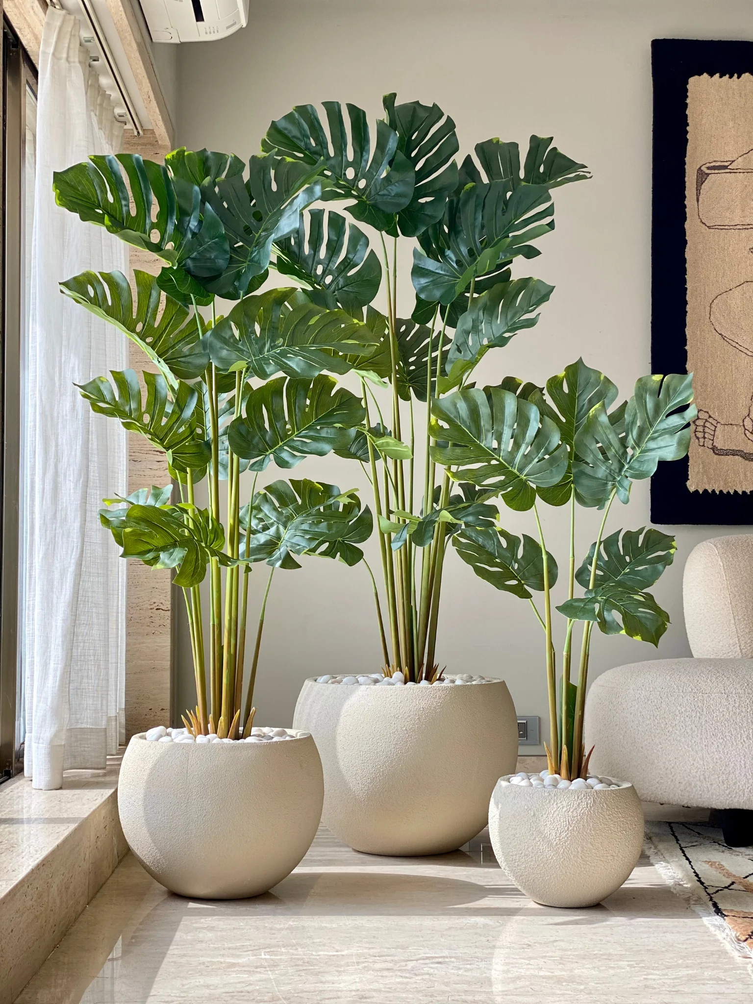 Artificial Evergreen Monstera Plant - 5 Feet - Image 3