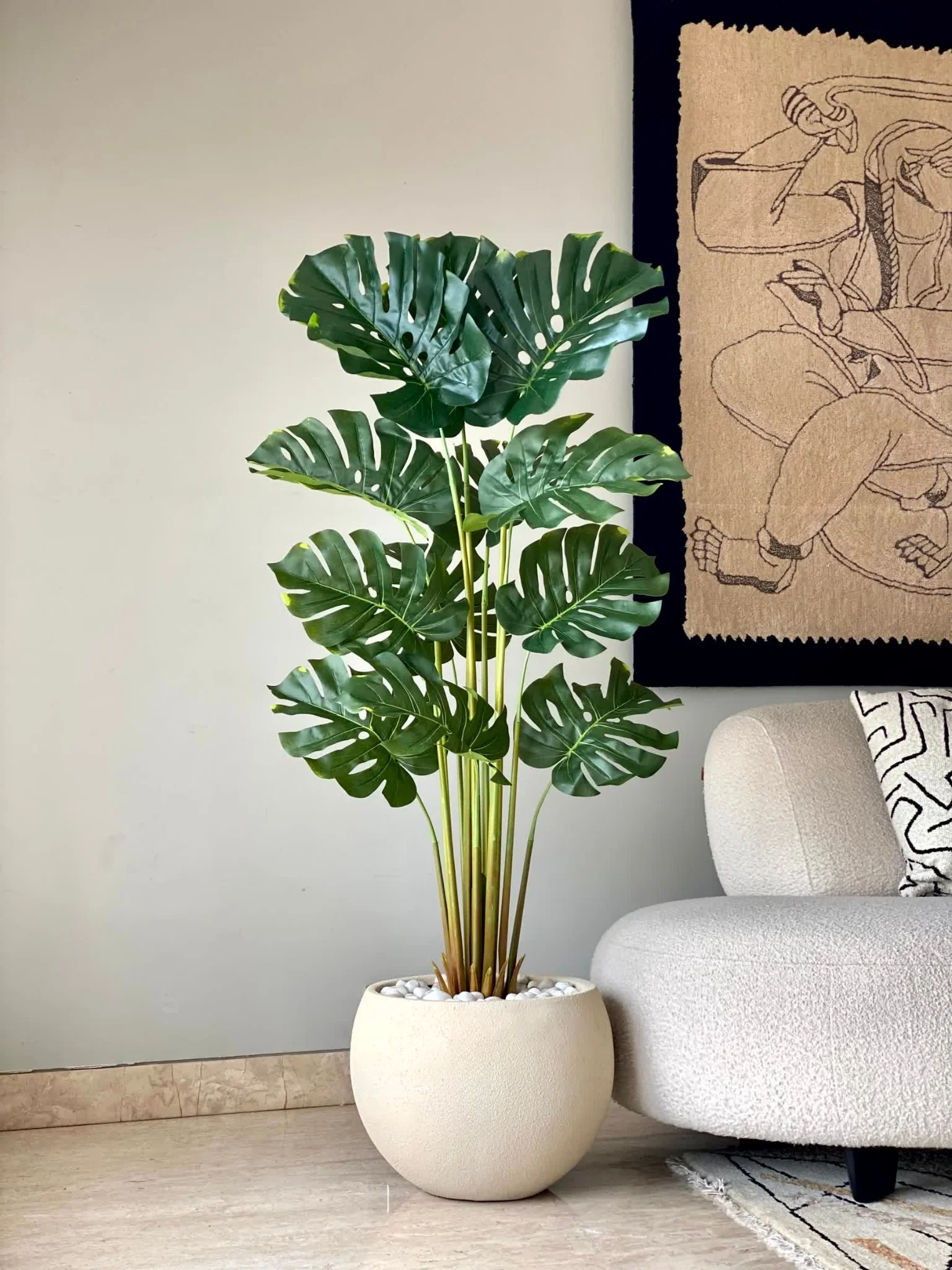 Artificial Evergreen Monstera Plant - 5 Feet - Image 4