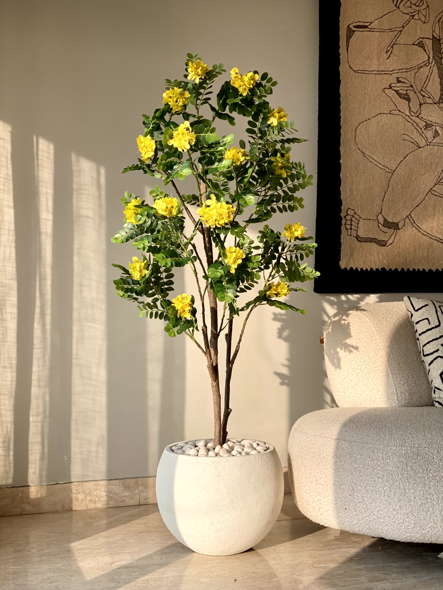 Artificial Golden Medallion Plant - 5 Feet - Image 3