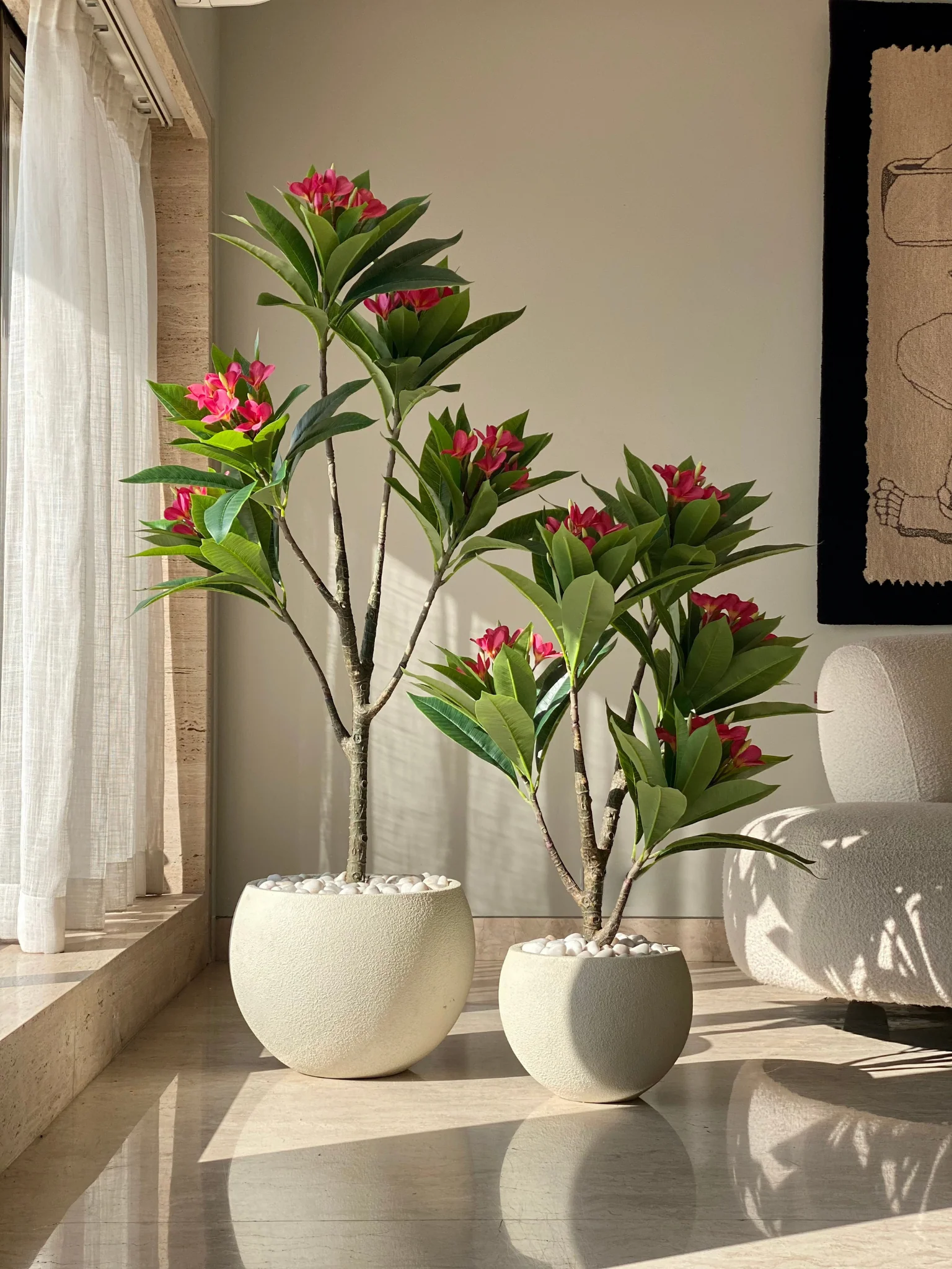 Artificial Frangipani Puce Plant  - 4.5 Feet - Image 3