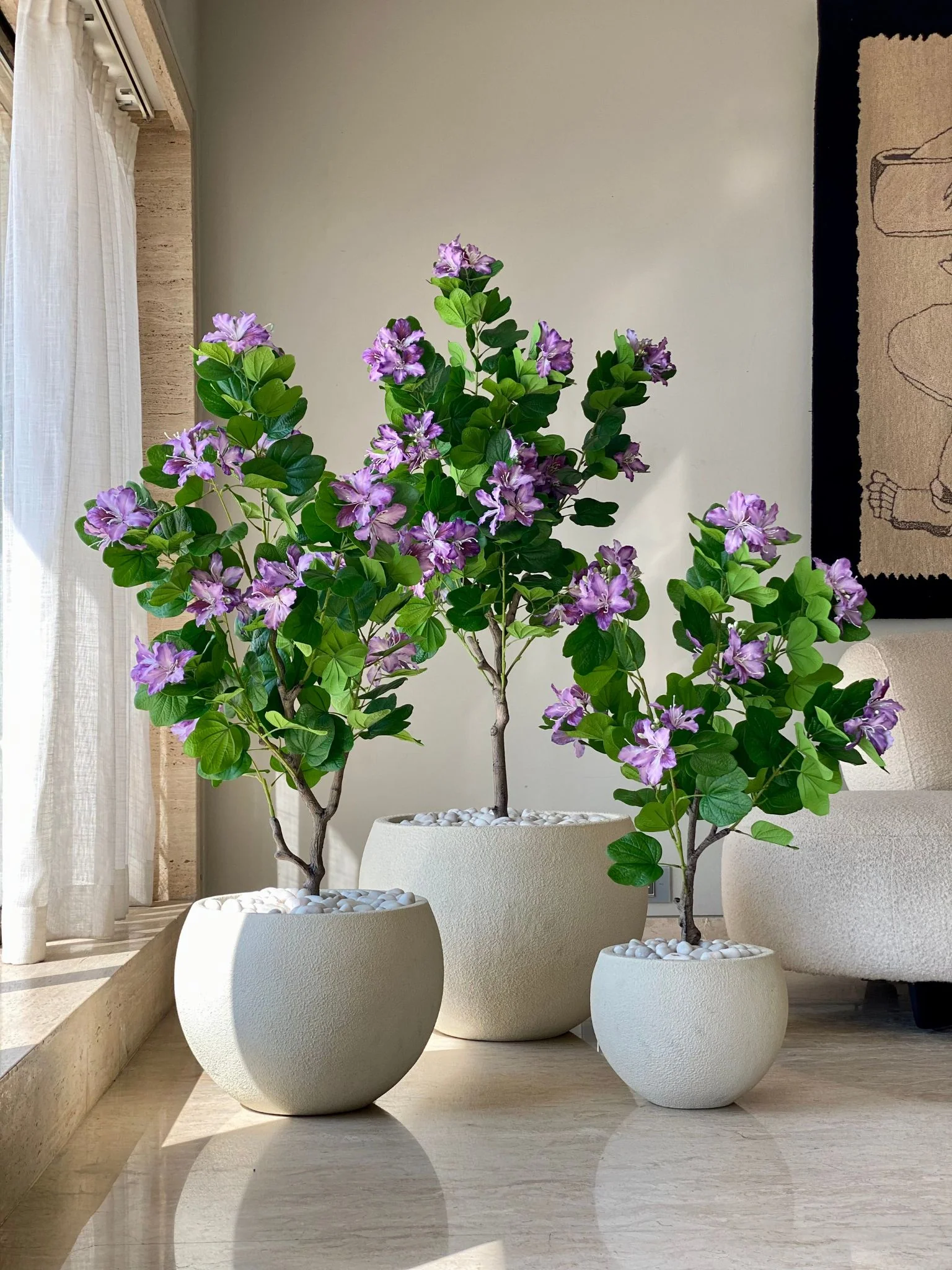 Artificial Lilac Bauhinia Plant -  5 Feet - Image 4