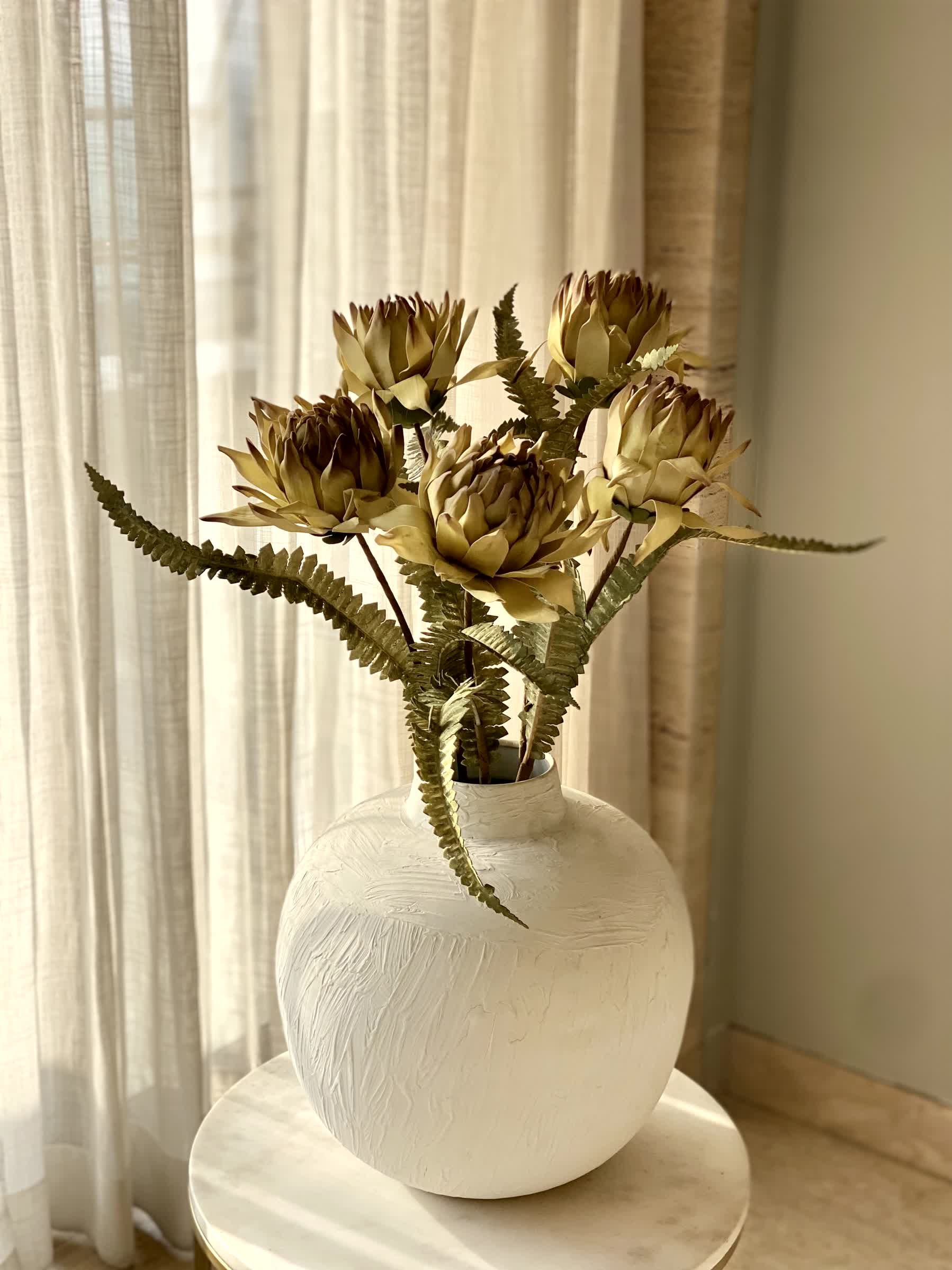 Artificial May Portea Flower Stem - Yellow (One Stem) - Image 4