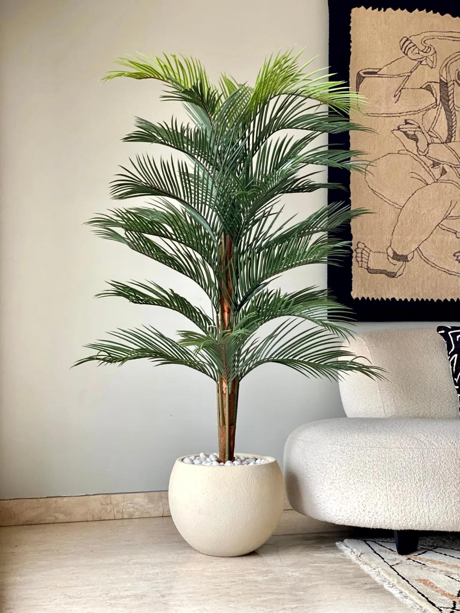 Artificial Moss Areca Palm - 6 Feet - Image 3