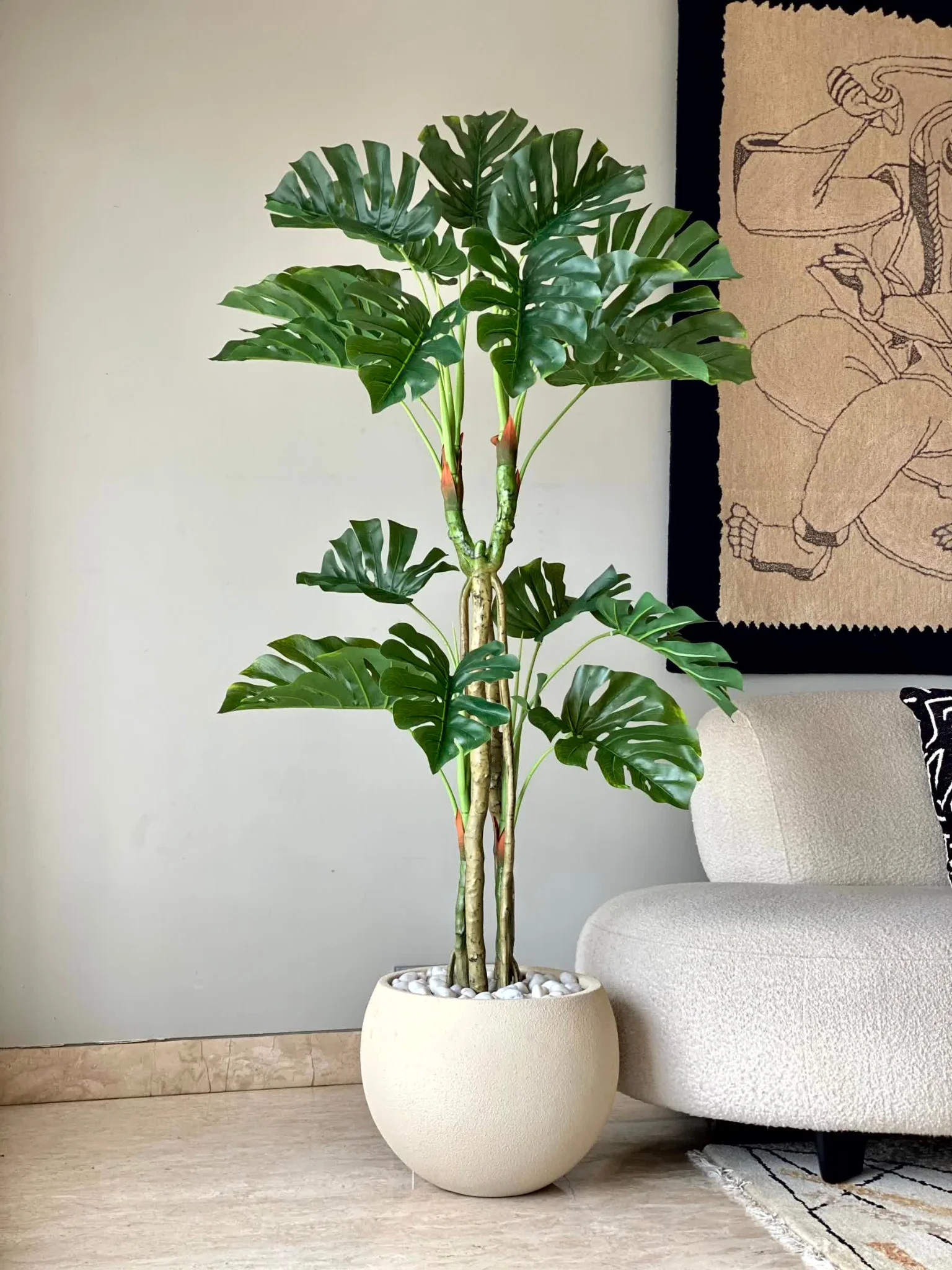 Artificial Rainforest Monstera Plant - 6 Feet - Image 3