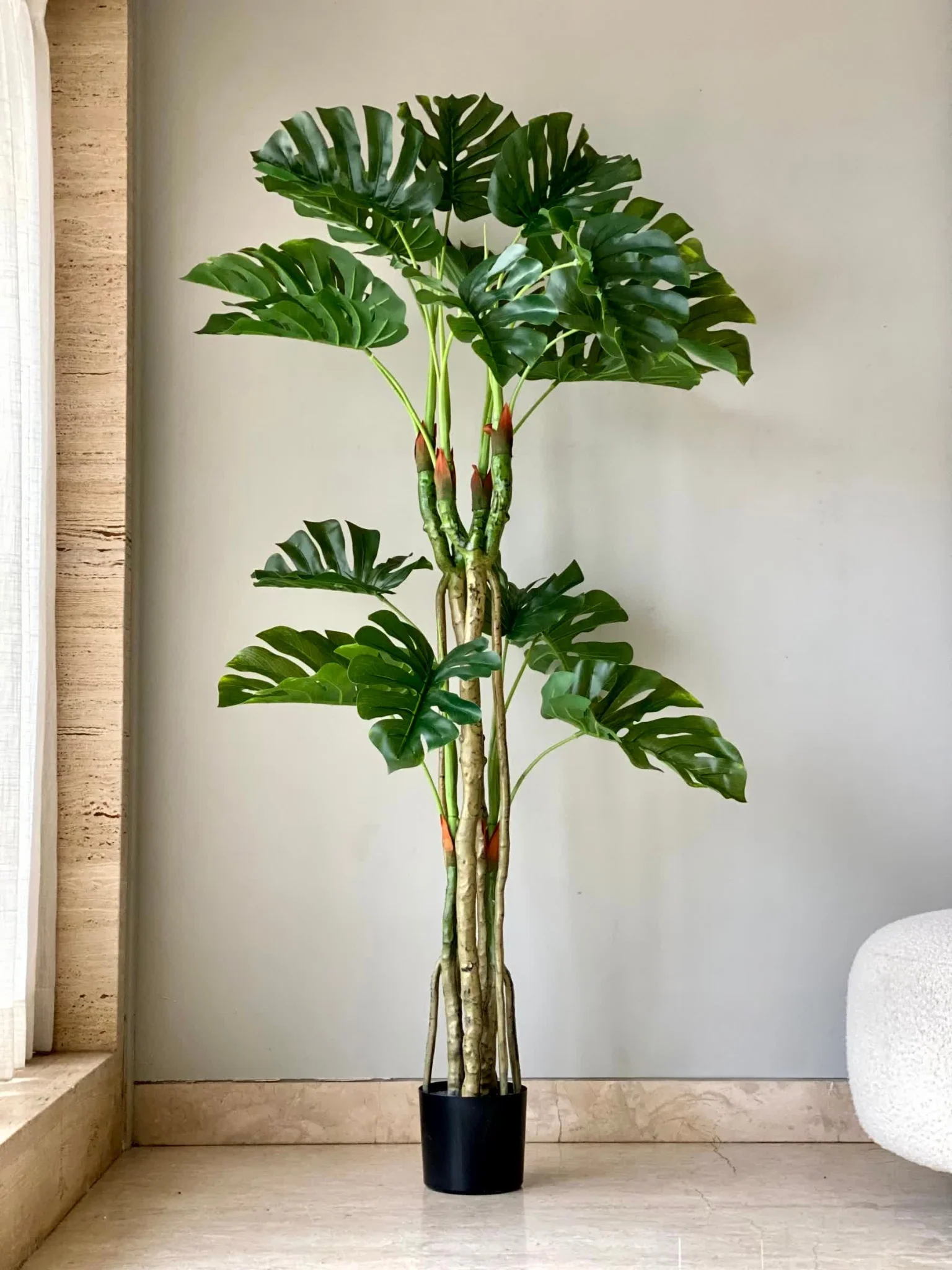Artificial Rainforest Monstera Plant - 6 Feet - Image 4