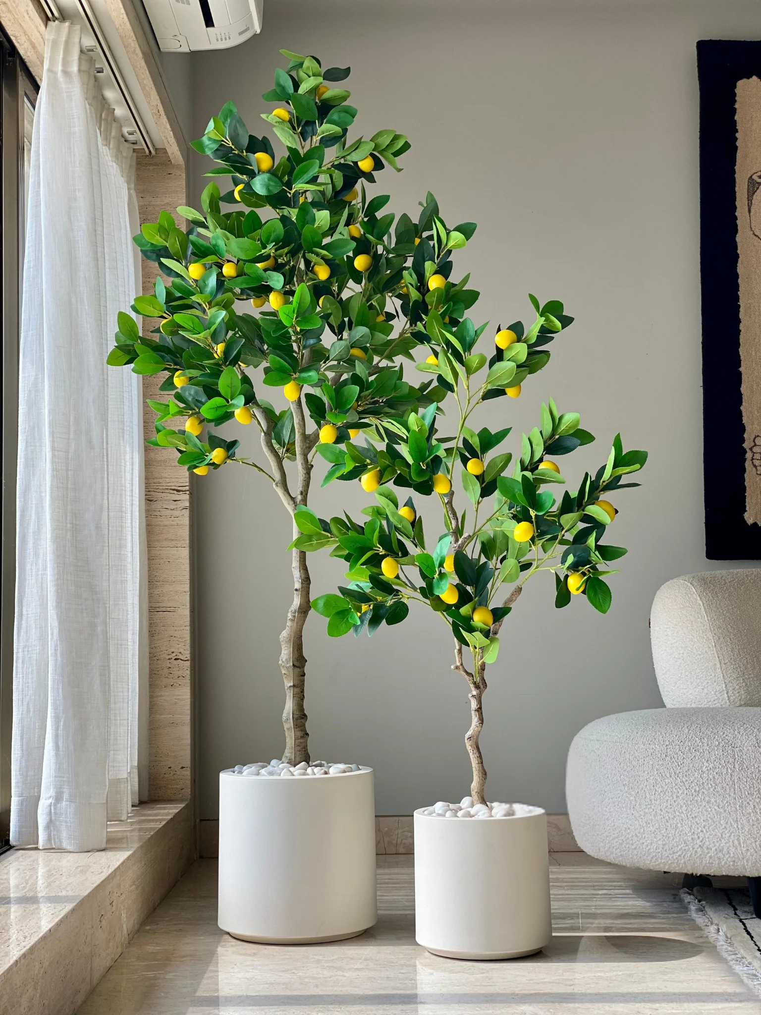 Artificial Tropical Lemon Plant - 6.5 Feet - Image 3