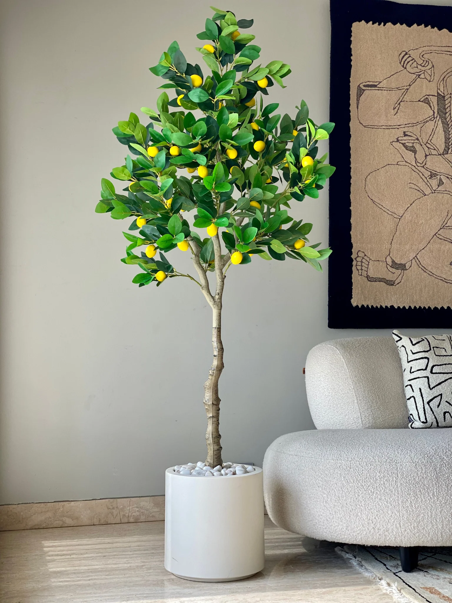 Artificial Tropical Lemon Plant - 6.5 Feet - Image 4
