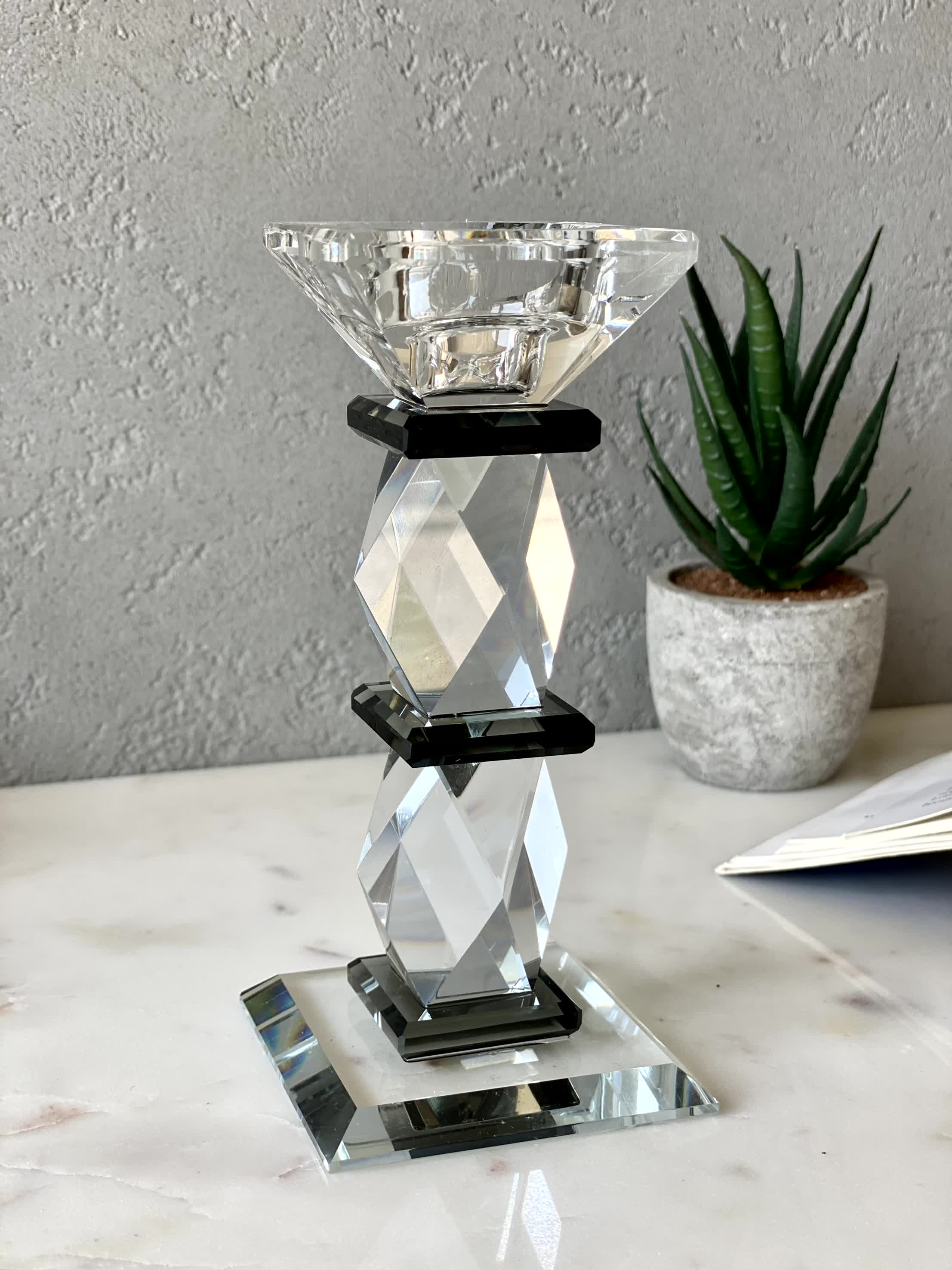 Black Axis Candle Stand - Medium - Image 3