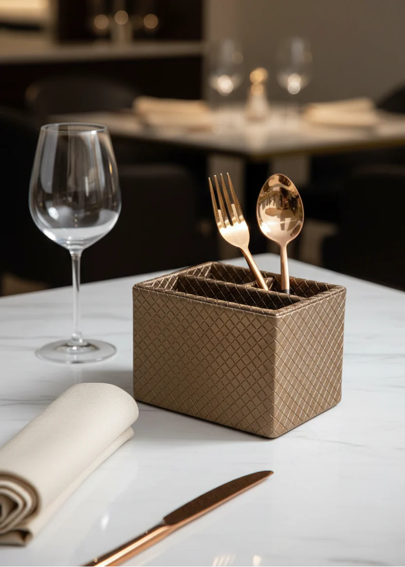 Braided Brown Cutlery Holder - Image 4