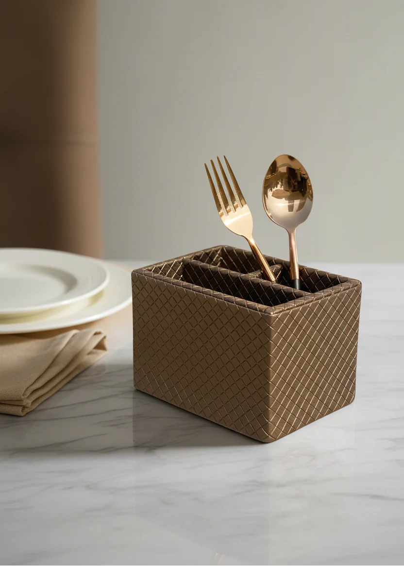 Braided Brown Cutlery Holder - Image 5