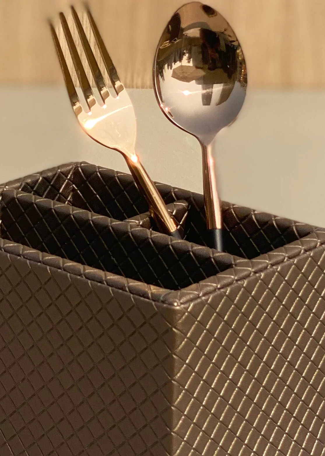 Braided Brown Cutlery Holder - Image 7