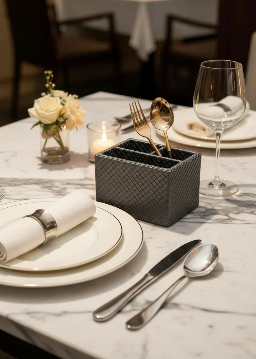 Braided Grey Cutlery Holder - Image 4