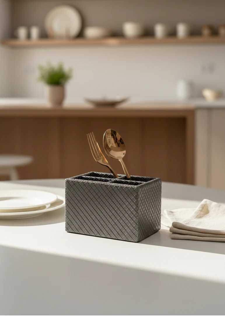 Braided Grey Cutlery Holder - Image 5