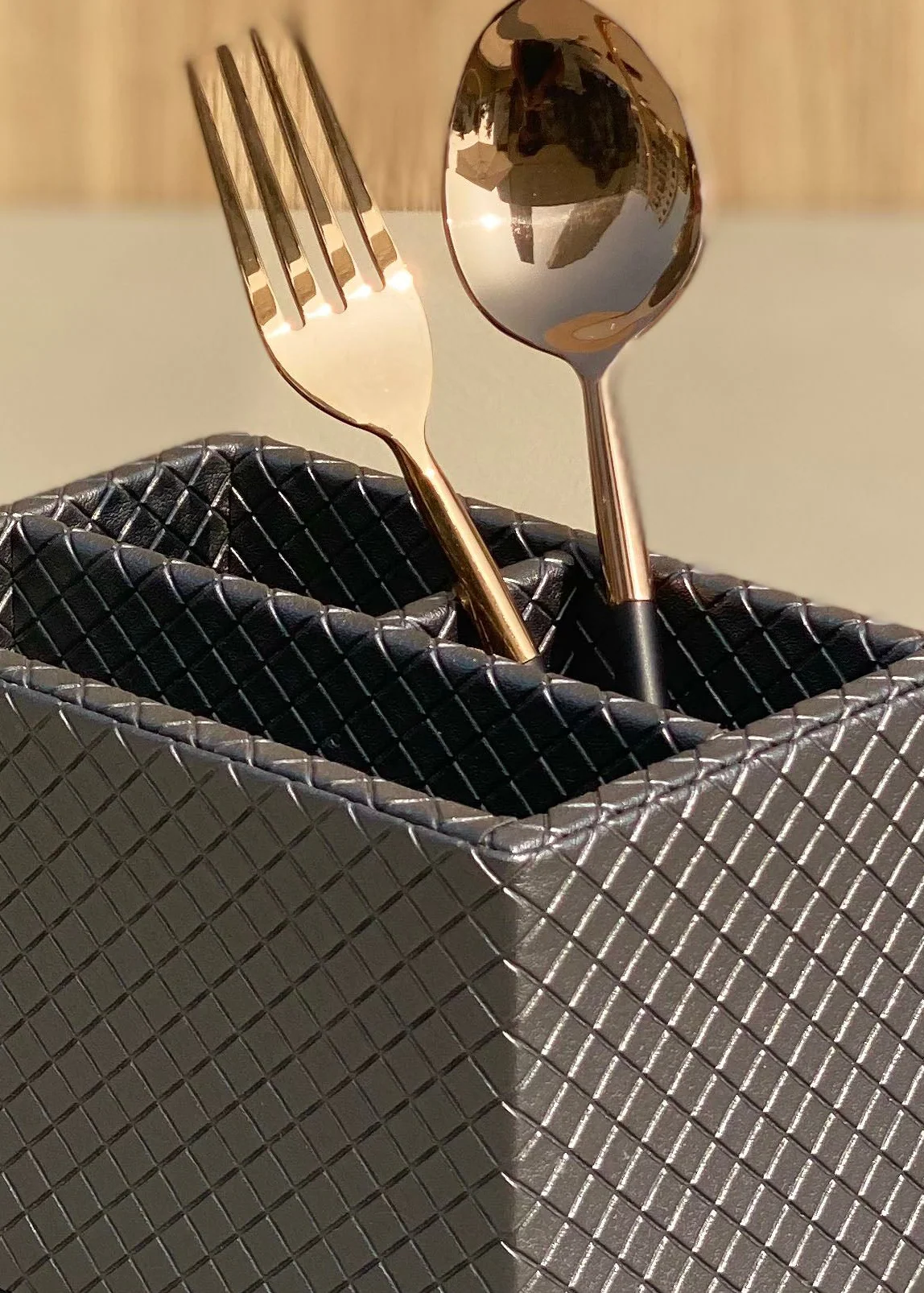 Braided Grey Cutlery Holder - Image 7