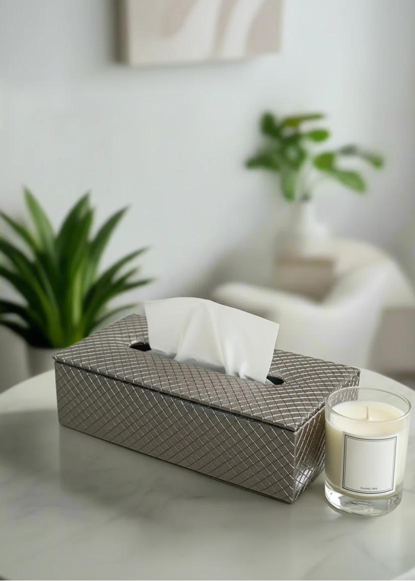 Braided Grey Tissue Box - Image 5