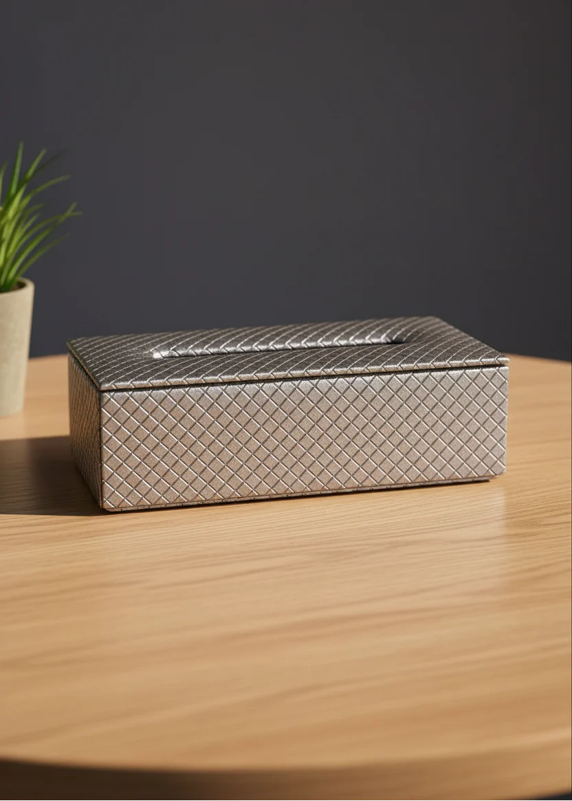 Braided Grey Tissue Box - Image 6