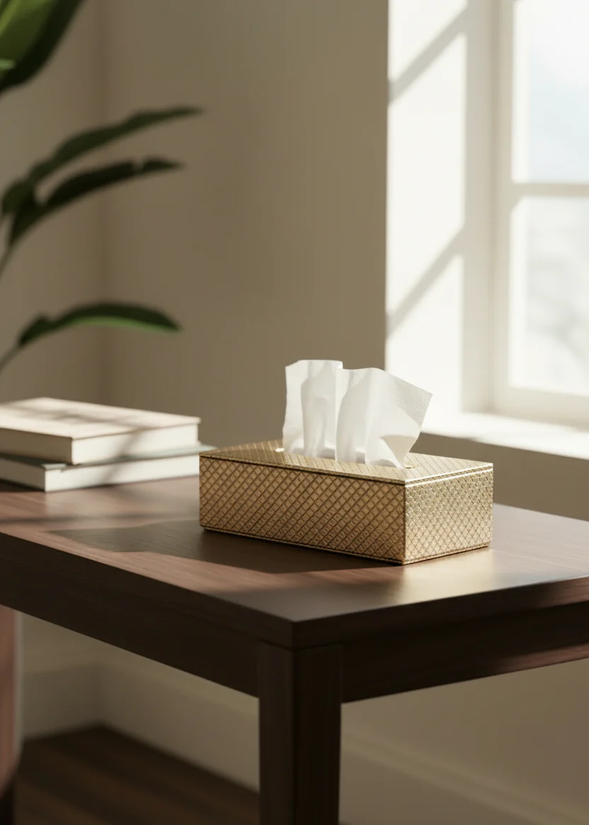 Braided Gold Tissue Box - Image 4