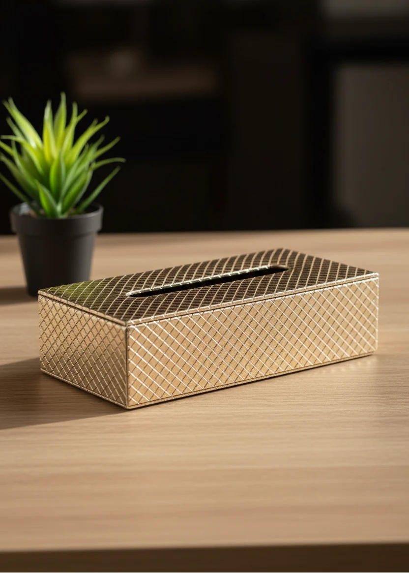 Braided Gold Tissue Box - Image 6