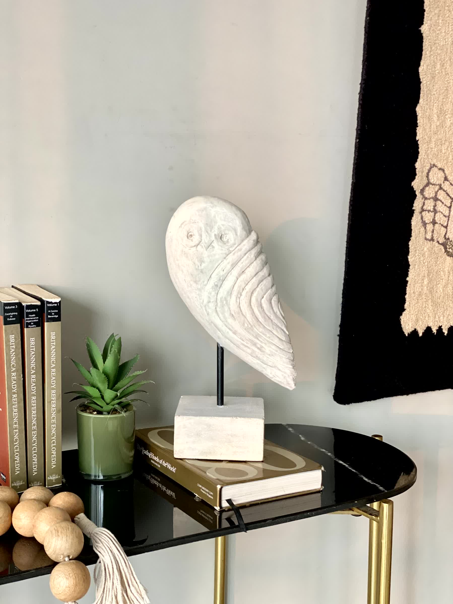 Handcrafted Owl Sculpture - Image 3