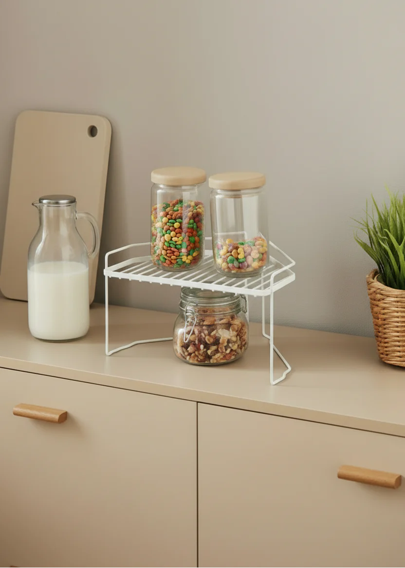Kitchen Corner Rack - White - Image 4
