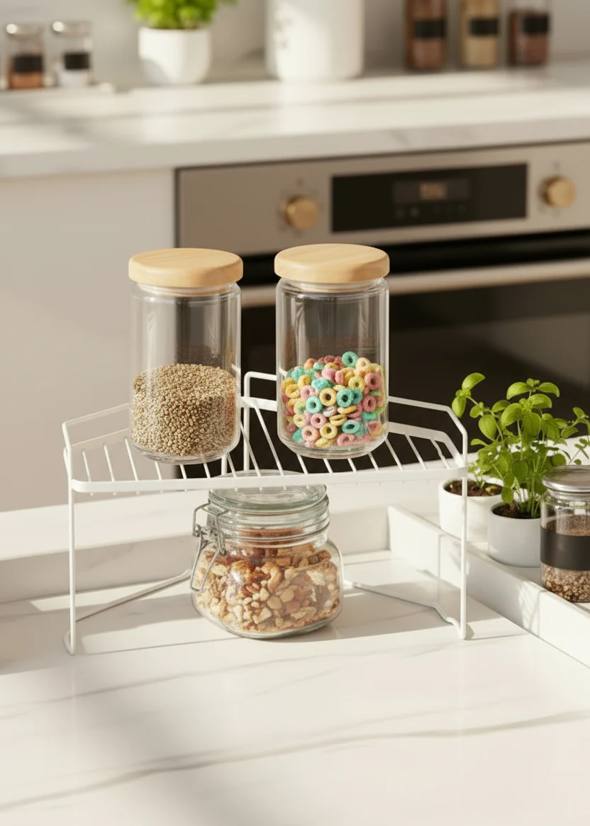 Kitchen Corner Rack - White - Image 6