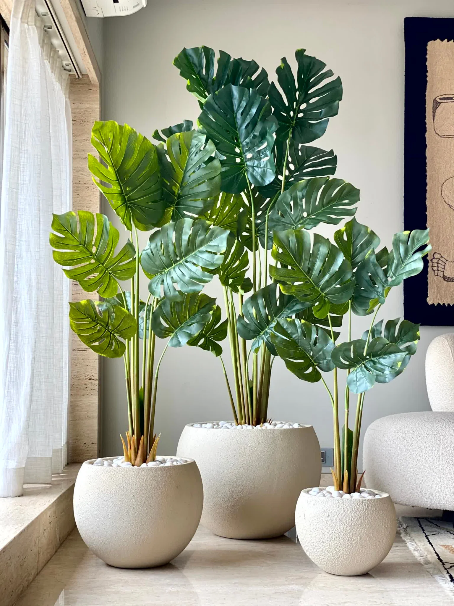 Artificial Evergreen Monstera Plant - 4.5 Feet - Image 8