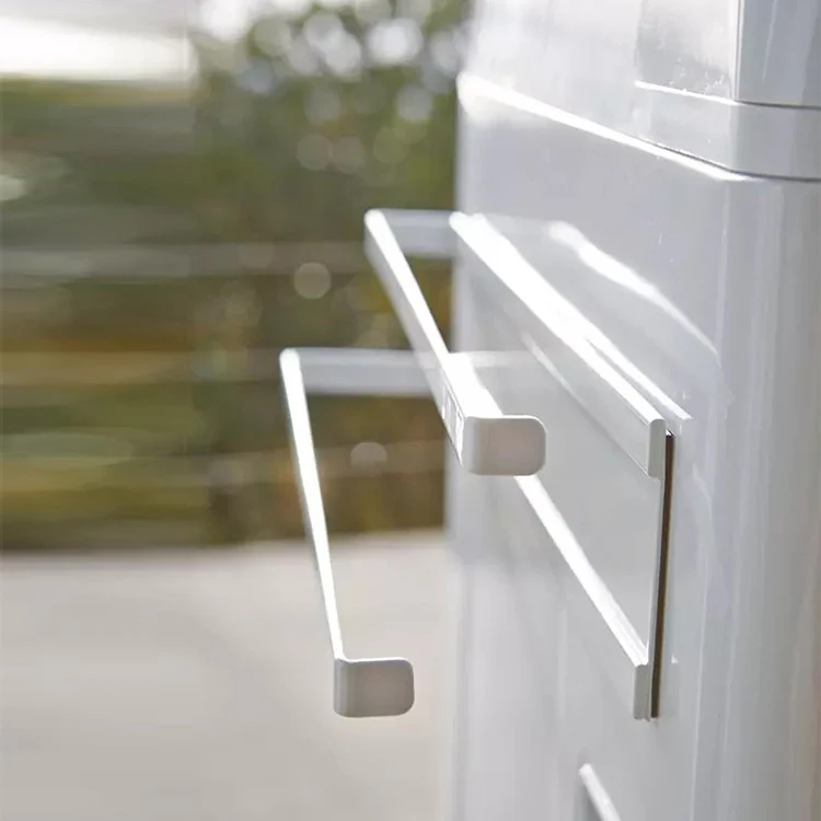 Magnetic Double Tissue + Towel Holder (White) - Image 3