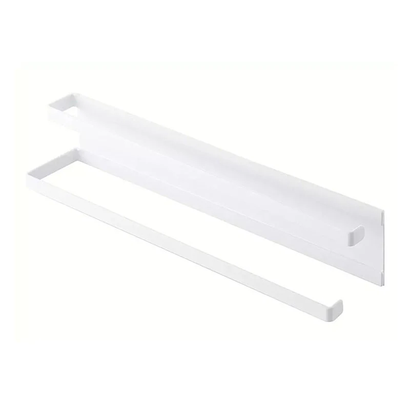 Magnetic Double Tissue + Towel Holder (White) - Image 5