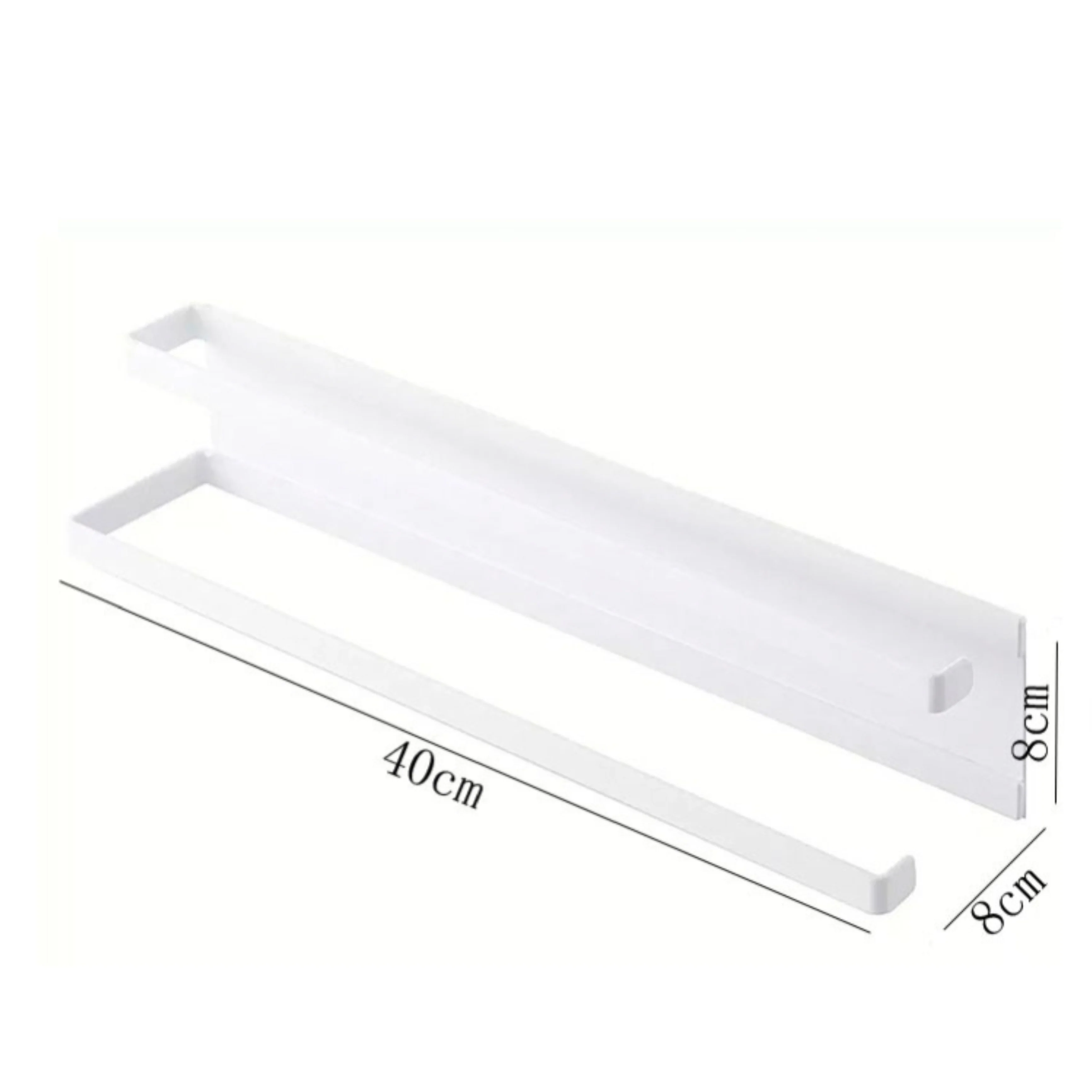Magnetic Double Tissue + Towel Holder (White) - Image 6