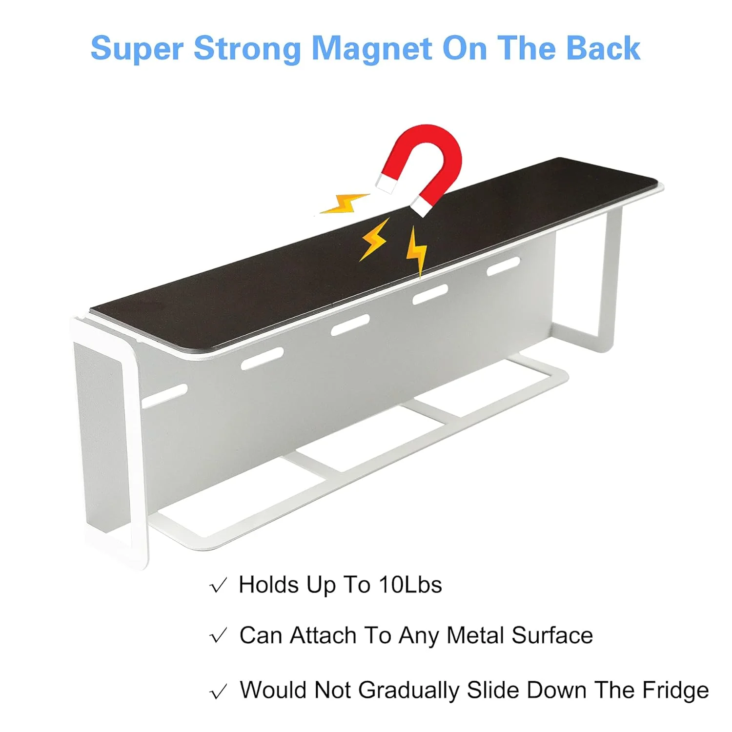 Magnetic Storage Shelf With  Hooks - Image 4