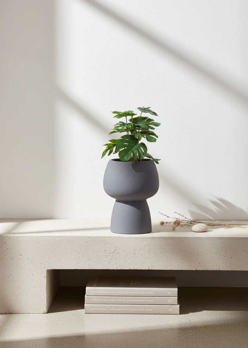 Mulu Textured Grey Vase - Large - Image 5