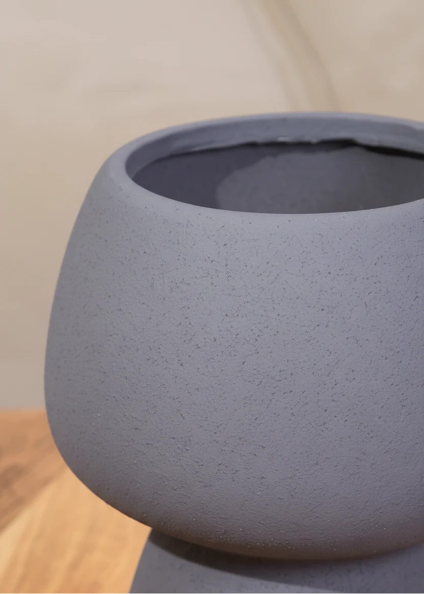 Mulu Textured Grey Vase - Large - Image 6