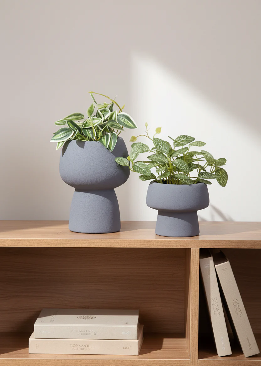 Mulu Textured Grey Vase - Large - Image 8