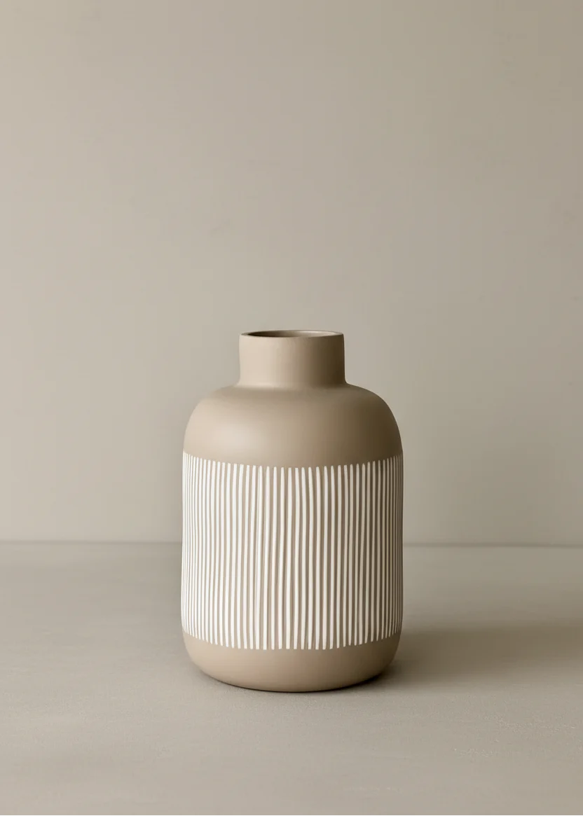 Shibui Beige Vase - Tall - Image 3