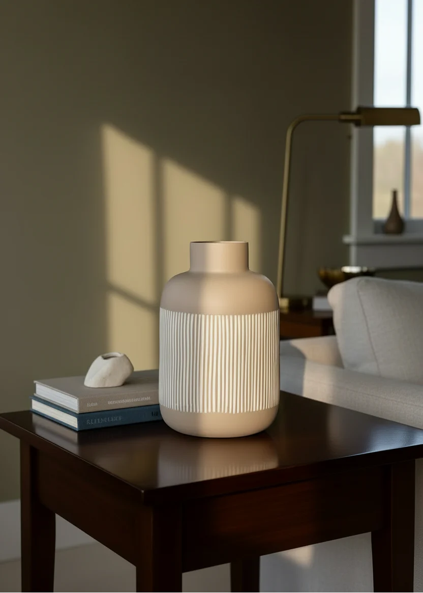 Shibui Beige Vase - Tall - Image 4