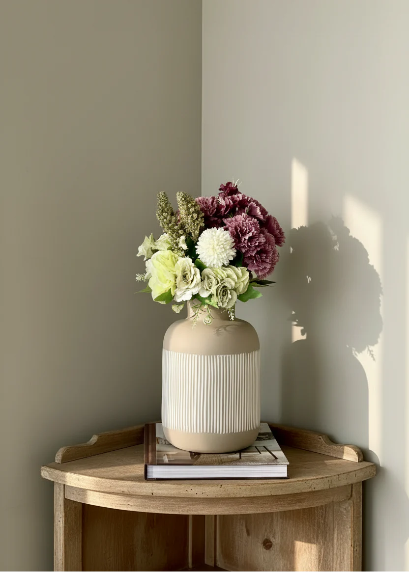 Shibui Beige Vase - Tall - Image 5