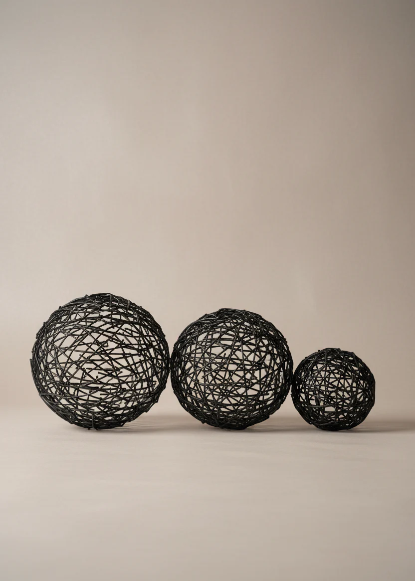Sphere Set of 3  - Black - Image 3