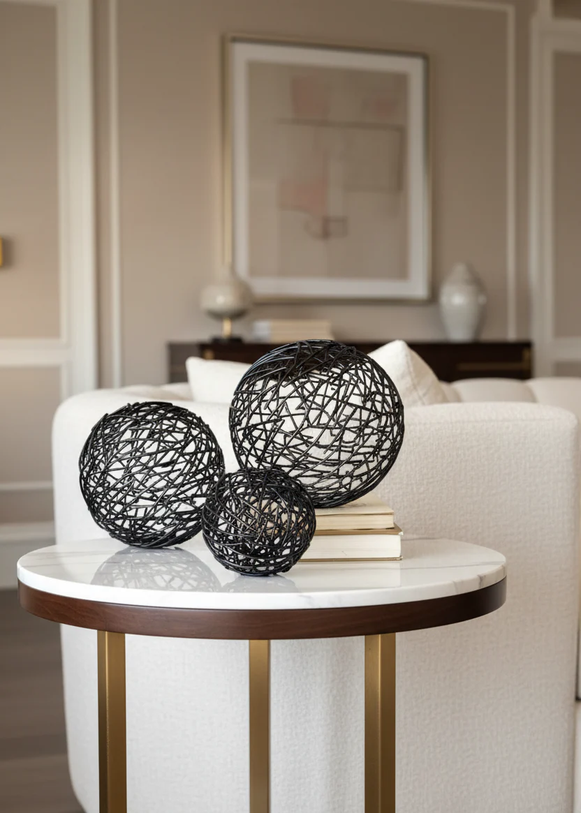 Sphere Set of 3  - Black - Image 4