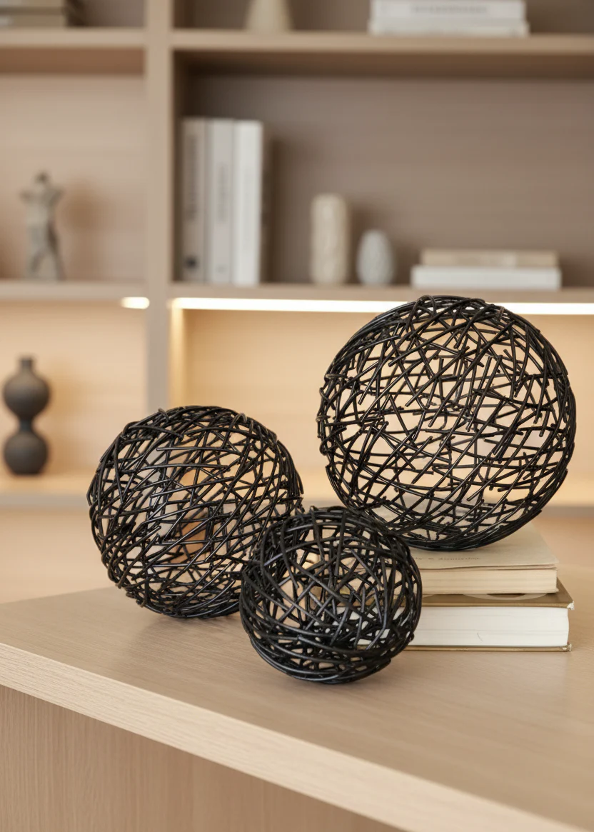 Sphere Set of 3  - Black - Image 5