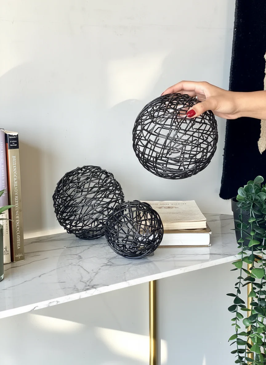 Sphere Set of 3  - Black - Image 6