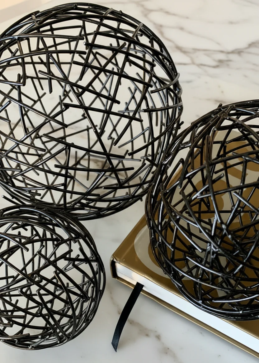 Sphere Set of 3  - Black - Image 7