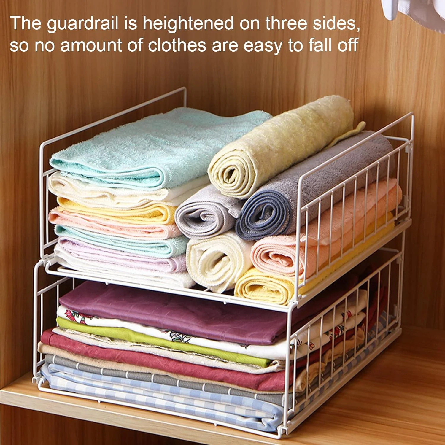 Wardrobe Stackable Rack  (2 -Tier) - Image 3