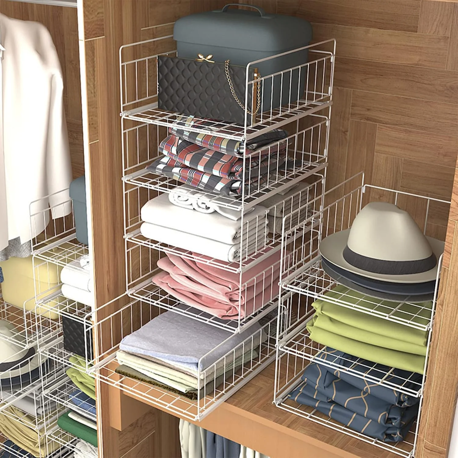 Wardrobe Stackable Rack  (2 -Tier) - Image 5