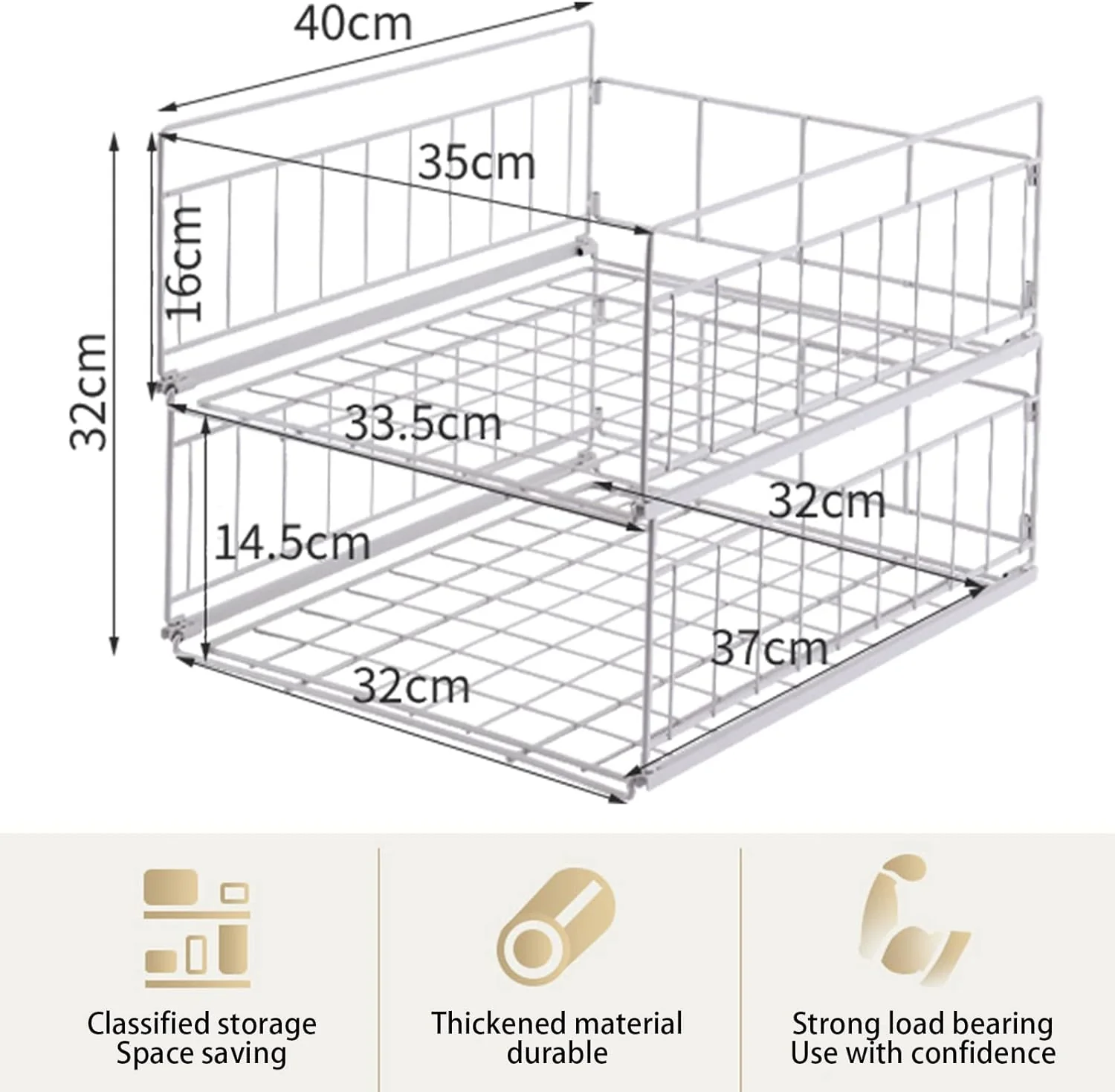 Wardrobe Stackable Rack  (2 -Tier) - Image 7