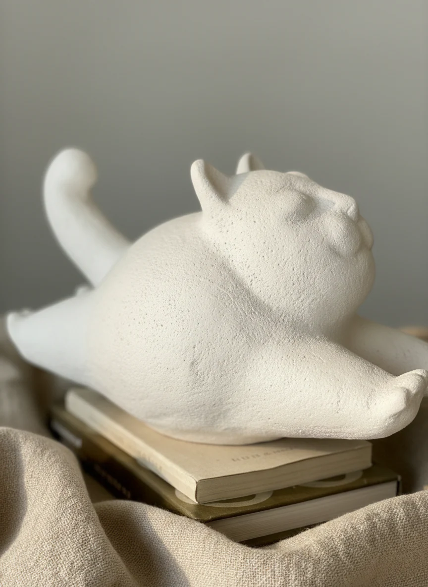 Terracotta Meow Sculpture - Image 4
