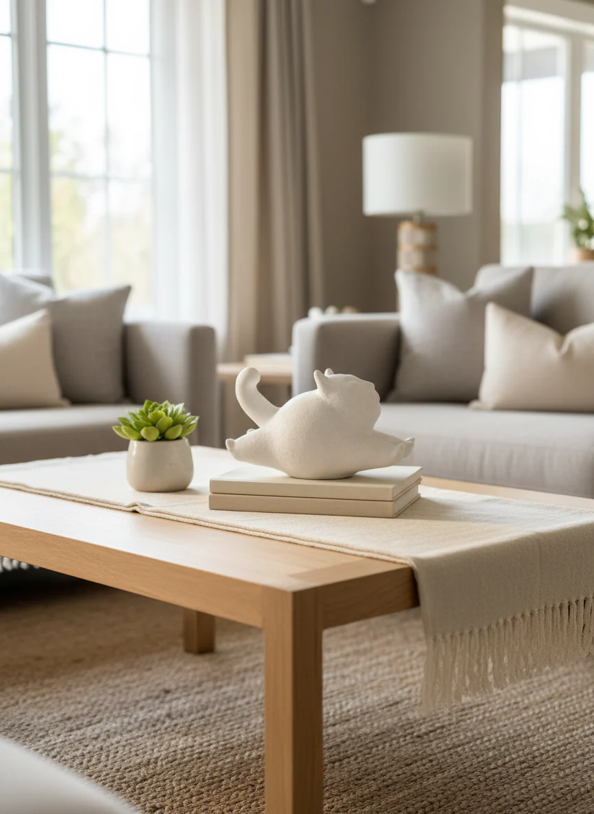 Terracotta Meow Sculpture - Image 7